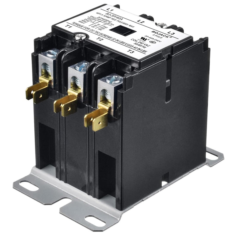 BOJACK 3 Poles FLA 40 Amp Coil 240 VAC Air Conditioner Condenser Compressor Contactor AC Definite Purpose Contactor 240V 3P 40A 240V