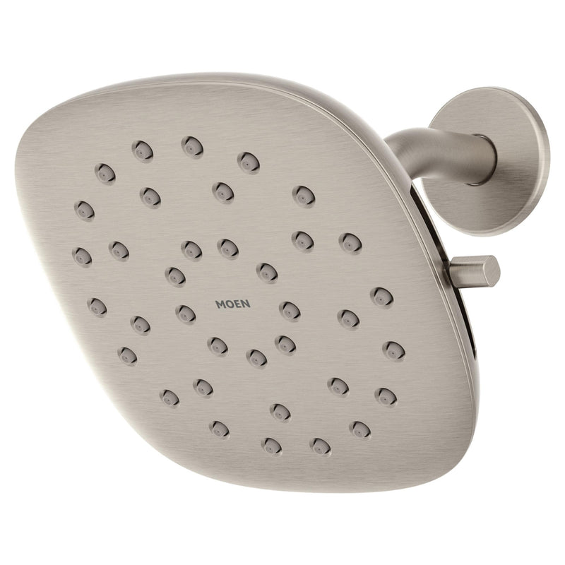 Moen Verso Eco-Performance Infiniti Dial Square Rain Shower Head, 6-Inch Diameter Spray Head, Spot Resist Nickel, 220R4EPSRN