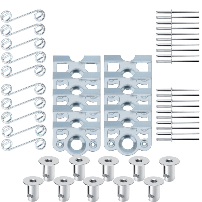 1/4 Turn Quick Release Steel Slot Head Dzus Button with Springs and Dimpled Tabs (10 Pack)