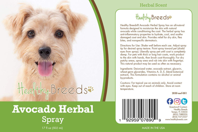 Healthy Breeds Norfolk Terrier Avocado Herbal Spray 17 oz