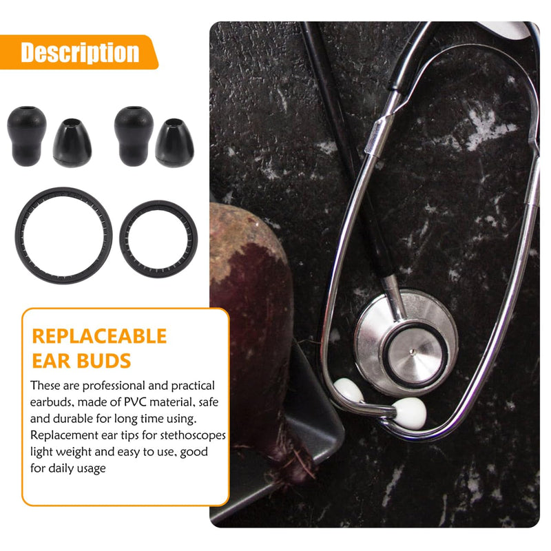Stethoscope Replacement Parts Kit Pe Earplugs and Dual Size Diaphragms Soft Earpieces for Nurse Stethoscope Accessories Pediatric and Diagnostic Use