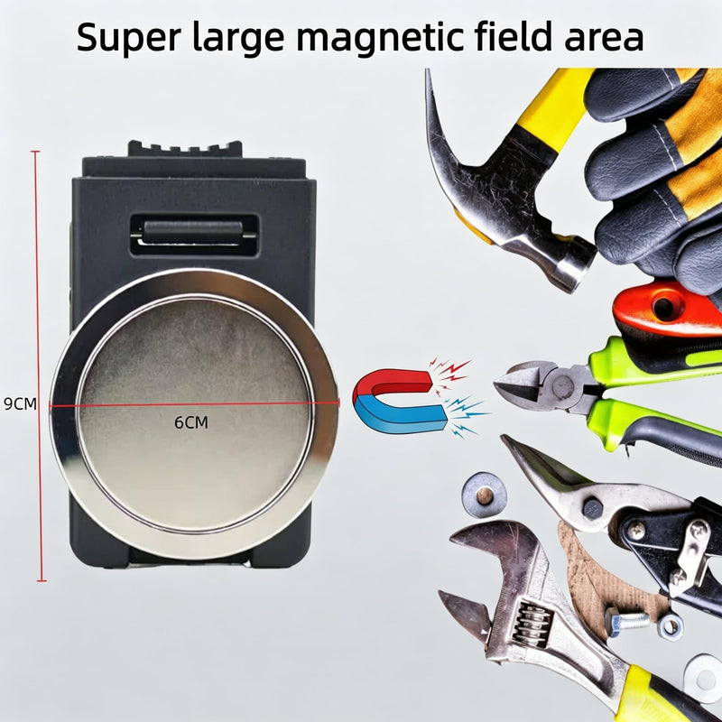 Clip-On Magnetic Belt Tool Holster for Wrench, Pliers, Screwdriver, Hammer, Drill Bits & Sockets Silver,Silver