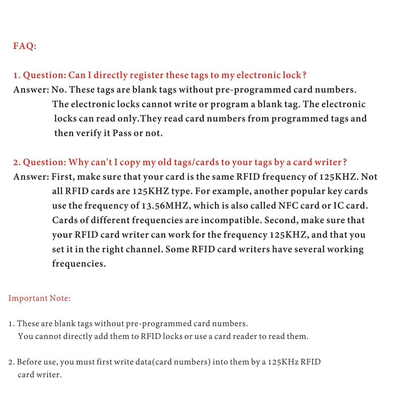 T5577 Smart Cards, Contactless 125khz RFID Rewritable Proximity Clamshell Weigand Prox Card, Compatible with 1386 1326 H10301 Format Readers and Keyless Entry Access Control Systems (10) 10