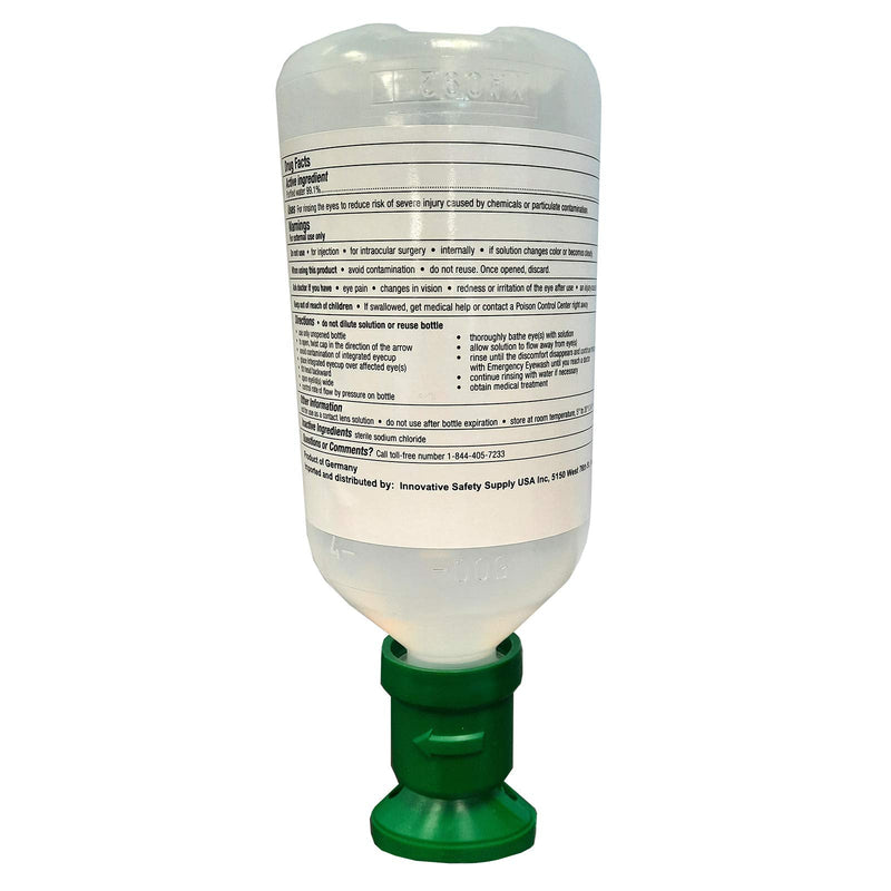 Plum Plus Rinse 45981-2 Sterile Saline Eyewash Solution Bottle 500 mL, 8.5" Height, 3" Wide, 3" Length, 16.9 fl. oz, Plastic (Pack of 2)