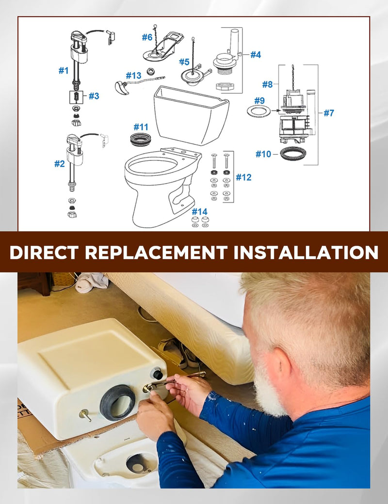 Tank to Bowl Gasket Fit for Toto Drake Toilet, Toilet Tank Gasket Fit for Most 3" Two-Piece Toilets Replace 9BU024E
