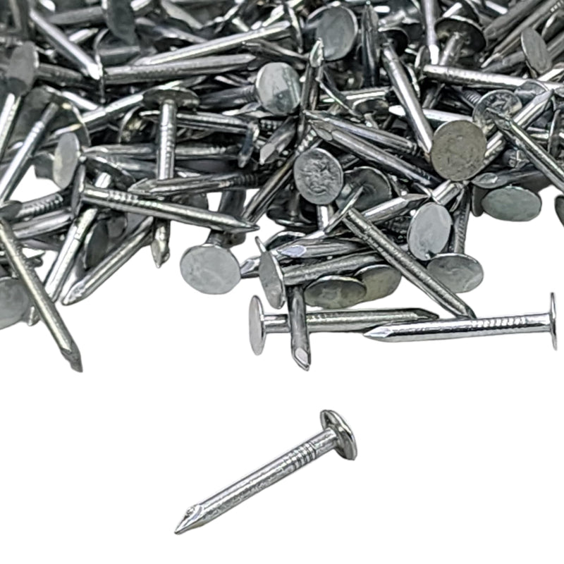 (250 Pack) 1-1/4-Inch Galvanized Roofing Nails Professional Grade - Used to fasten roofing felt, asphalt singles & insulation board (250) 250