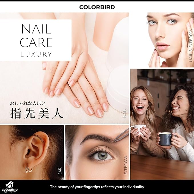 COLORBIRD Nail Care Set Nail Clipper Nail Care Nail File Cuticle Treatment Eyebrow Scissors Tweezers Ear Pick Luxury (12 Milky White) - NewNest Australia