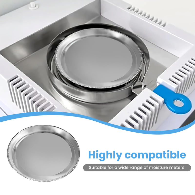 Aluminum Weighing Pans for Moisture Analyzers, 102mm High-Temp Resistant Sample Dishes (80 Pack)