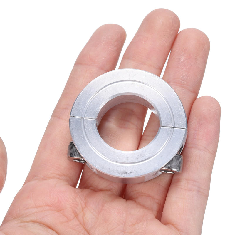 uxcell 4pcs Double Split Clamp-On Shaft Collar for 7/8" Shaft, Two-Piece Clamping Collar, 1-5/8" OD, 1/2" Thickness, Aluminum Alloy Set Screw Split Collar Clamp