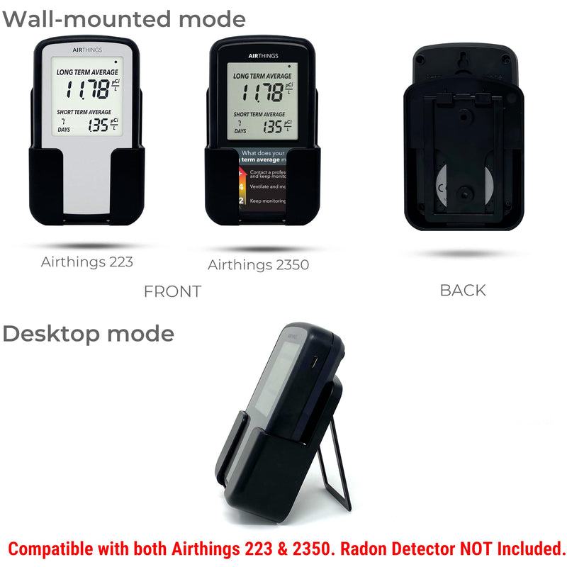Multiple Purposes Case for Corentium Home Radon Detector by Airthings, for Desktop and Wall-Mounted