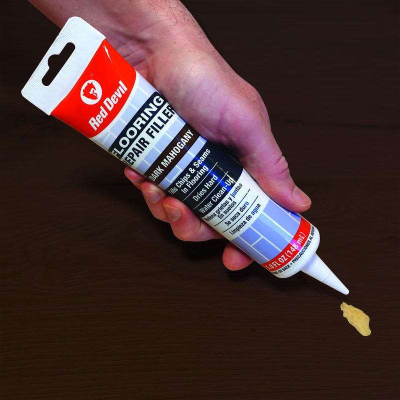 Red Devil 056070 Flooring Repair Filler, 5 oz., Dark Mahogany, 4 Pack Pack of 4