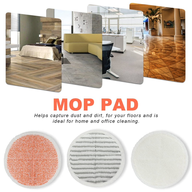 Spinwave Mop Replacement Pads for Bissell Spinwave 20399 23157 23159 2039A 2124A 20393 2039T 2039W 20391 20395 2307 2315A Hard Floor Mop Refill Heavy Scrub Pad- Part #1611297 & 1611298 (6+4+2) 6 Heavy Scrub Pads,2 Soft Pads，4 Scrubby Pads