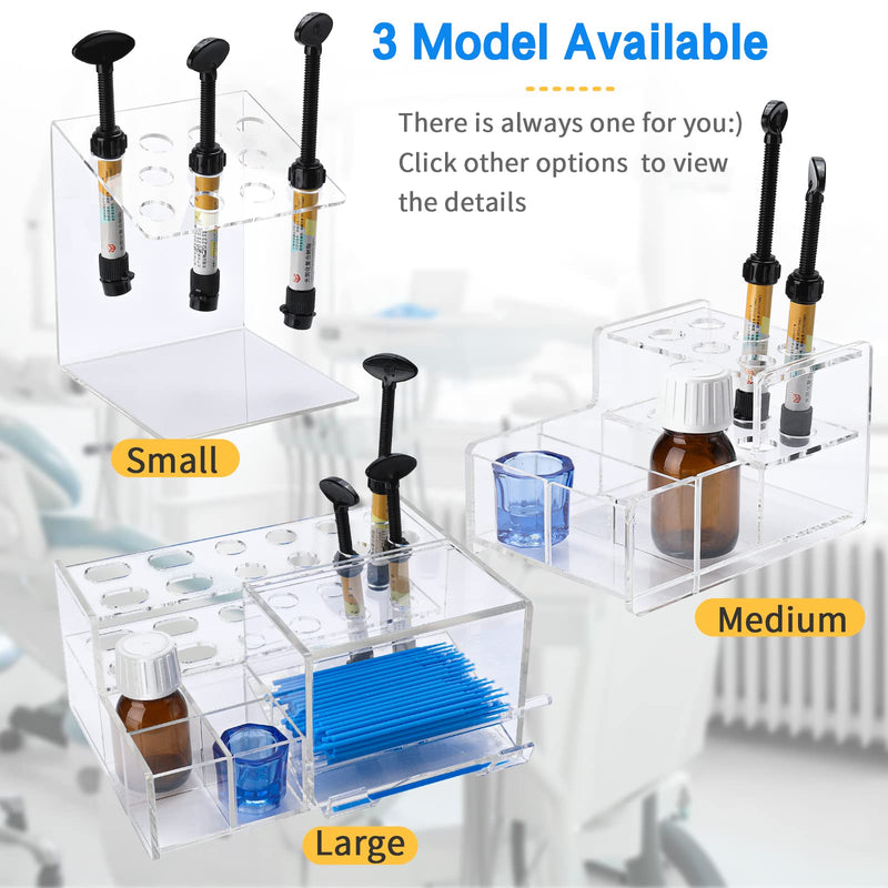 Dental Composite Organizer - Multi-Function Acrylic Organizer for Resin Adhesive Syringes Dental Instrument Holder