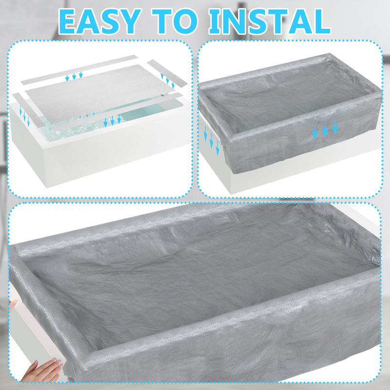 78x 72 Inch Bathtub Cover for Construction Sponge Pads and Non-residue Adhesive Tape Prevent Construction Waste from Causing Damage to the Bathtub