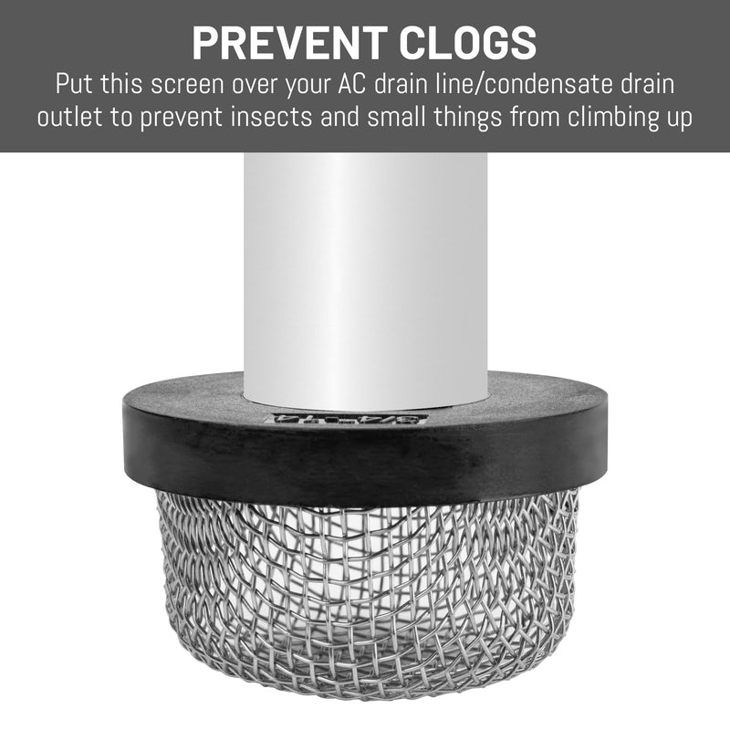 Marine Aerator Screen Strainer Stainless Steel Mesh 3/4Inch -14, Compatible with Livewell Pump Impellers in Aeration System, A/C Water Drain Line, Industrial Plumbing Inline Strainers (1 Pc)