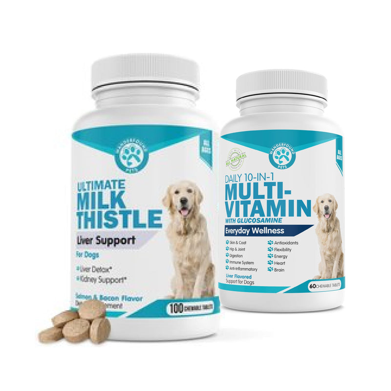 Milk Thistle + Multivitamin for Dogs Bundle