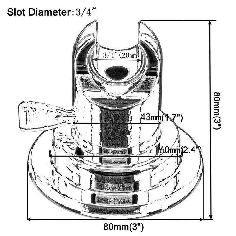 BOPai Suction Shower Head Holder, Relocatable Handheld Showerhead Holder, Chrome, Suitable for Installation On Smooth Surfaces Holder-Chrome