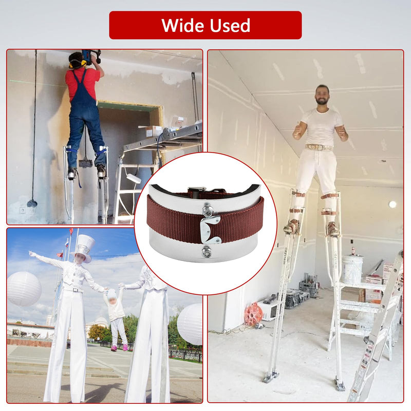 Red Drywall Stilt Replacement Parts, Universal Stilt Accessories Kit, Easy Use Leg Band-Pair