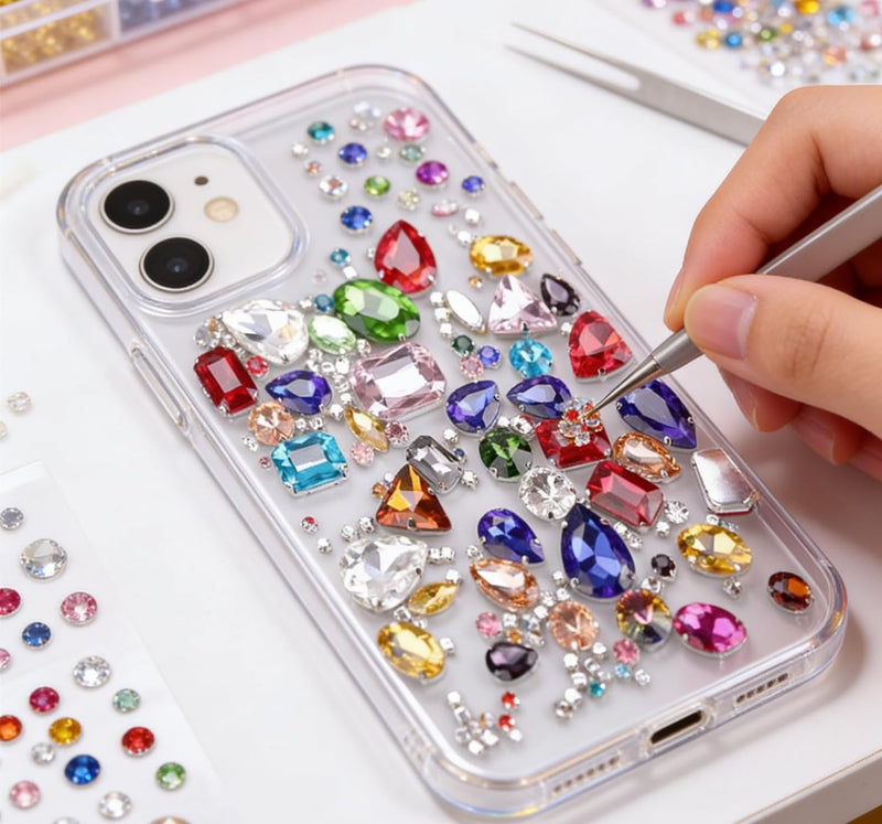 Sew On Rhinestones, Choupee 130PCS Sew On Glass Rhinestone Metal Back Prong Setting Sewing Claw Rhinestone Mixed Shapes for Costume, Clothes, Garments, Dress, Earring, Belt and Shoes