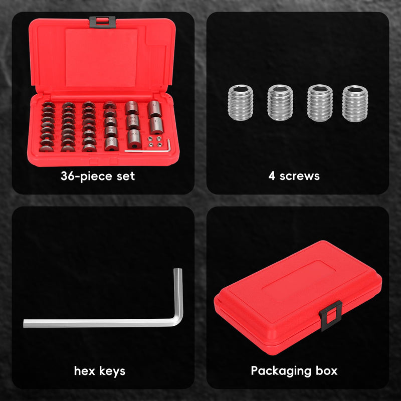 36 Piece Steel Spacer Blocks Set ，Round Gage Space Harden Block ，Space Gage Block Set