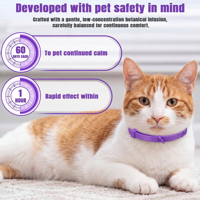 20 Pcs Pheromone Calming Collar for Cats Reduce Anxiety 15'' Adjustable Cat Calming Collar Bulk up to 4 Weeks Lasting Stress and Relief for Catteries Cat Shelters Indoor Moving Use