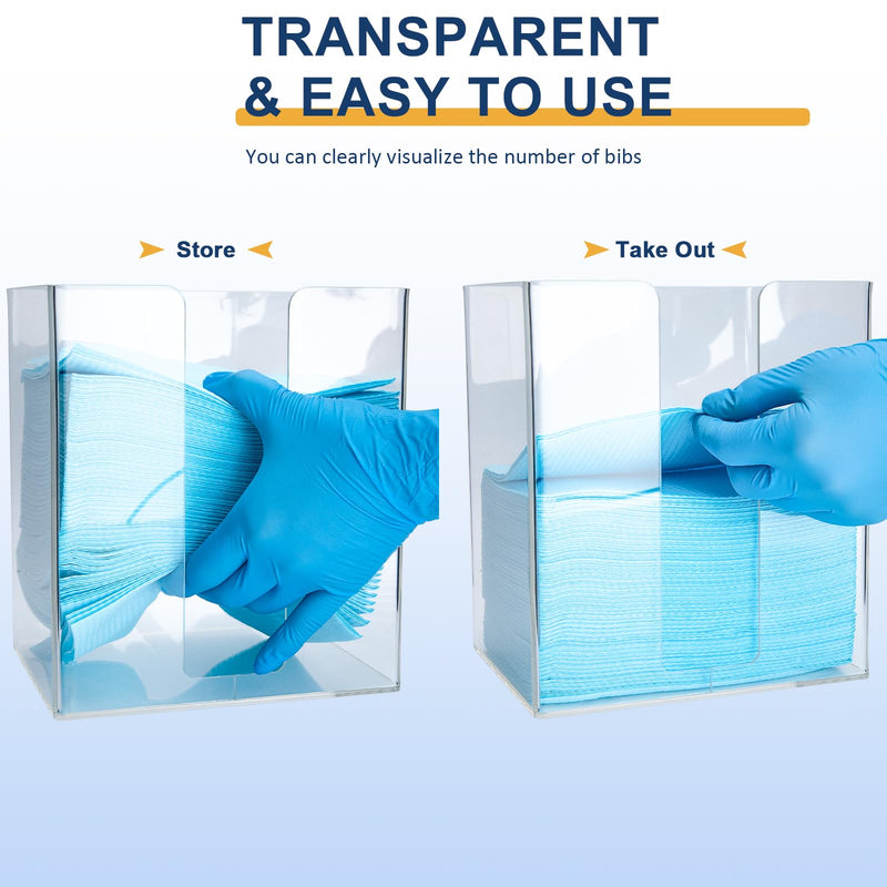 Dental Bib Dispenser - Dental Bib Holder Acrylic Dental Bib Holder Transparent