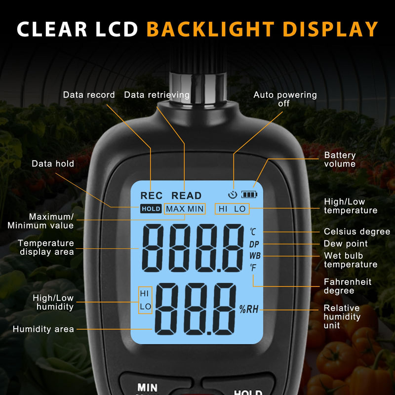 HM-01 Digital Psychrometer & Temperature Humidity Meter