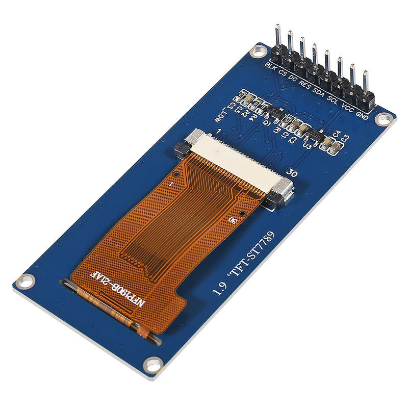 2pcs 1.9" SPI TFT LCD Display Module 170x320 RGB LCD Screen 3.3V ST7789 Drive SPI Interface 8pin Full Color for Arduino DIY