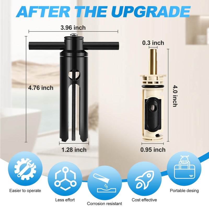 2026 New 104421U Removal Tool, 1222 Replacement Cartridge,116653 Shower Handle Adapter Kit, Tub and Shower Faucet Cartridge Remover For Moen Posi Temp Shower Repair 1222 Cartridge & New Puller+116653 Adapter