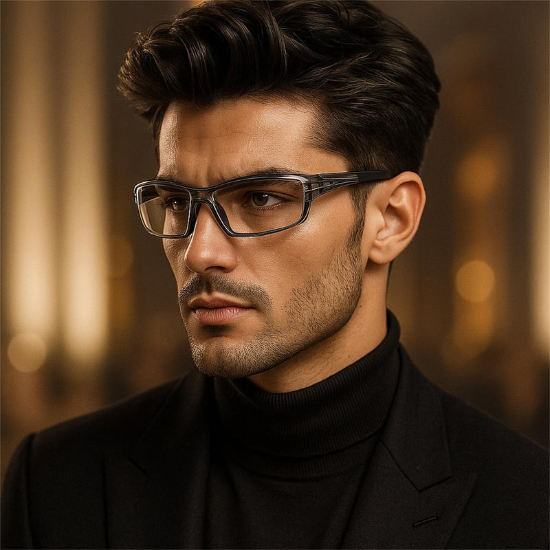 Bifocal Reading Glasses Men's Adjustable Vision Sun Photochromic Outdoor Sports Presbyopic Magnifying Sunglasses Gary 1.75 x