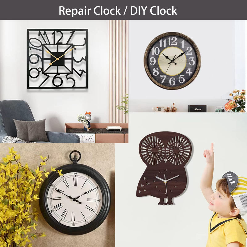 12888 Super Silent Sweep Clock Mechanism, 5/16 inches - 59/64 inches Shaft Length Quartz Wall Clock Motor Replacement, Clock Parts Battery Operated (No Clock Hands) 5/16 inch Total Shaft Length 1 Clock Movement