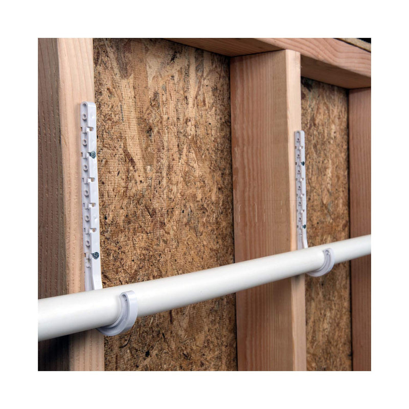 PXJHNG012-10 PEX Support J-Hook Hanger with Nails for 1/2 in. Pipe, Rope, Cable Hard Plastic (10 Pack), White 1/2 in.