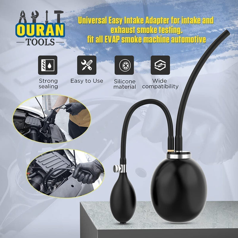 Inflatable Air Bladder for Smoke Machine Automotive, 2" Easy Intake Bladder Smoke Leak Detector for Smoke & Water Leak Testing