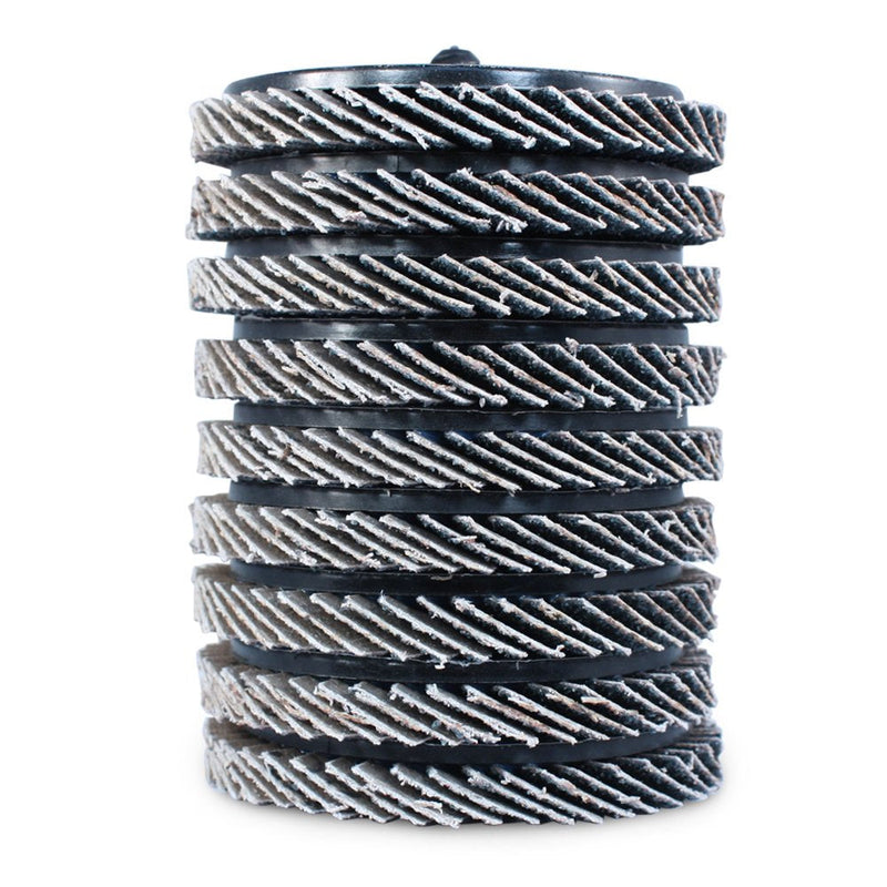 BHA Mini Flap Discs Quick Change Zirconia Grinding and Sanding Wheels, 3", 36 Grit - 10 Pack