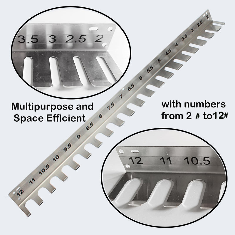 304 Stainless Steel Rack Wall Hanging Frame Intubation Supplies Equipment Rack (21.65 inch(2.0-12)) 21.65 inch(2.0-12)