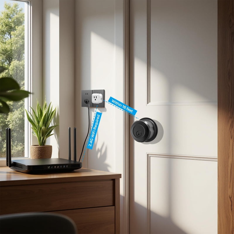 GeekTale G3 Gateway, Smart Lock WiFi Gateway, Paired with Smart Door Lock for Remote Control & Voice Control