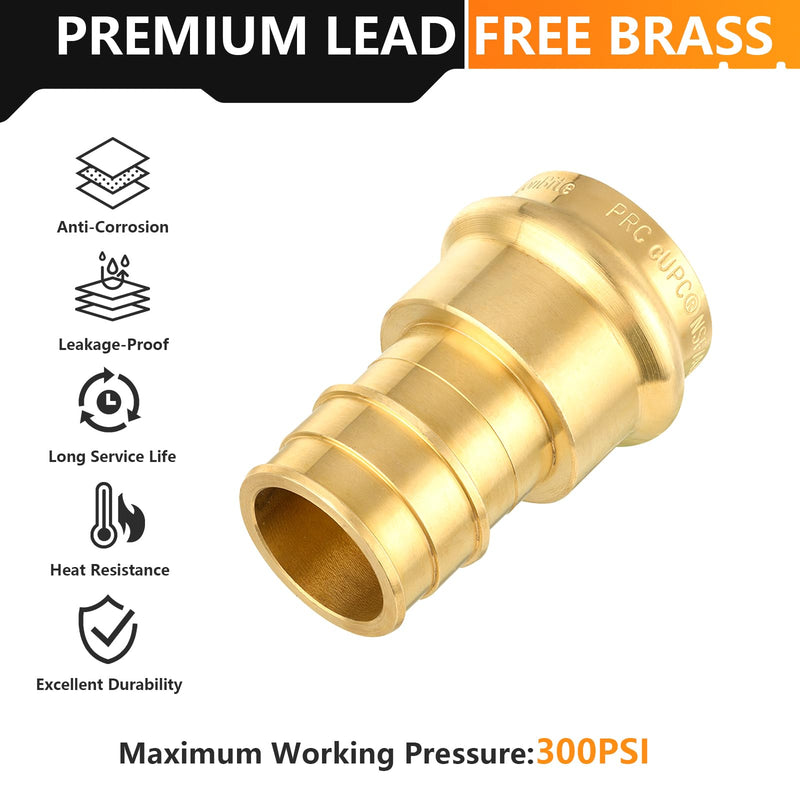 5PC HeSun 1/2" Copper Press X 3/4" PEX-A Expansion Adapter(PRESS197-5) 5 1/2" PRESS X 3/4" PEX-A