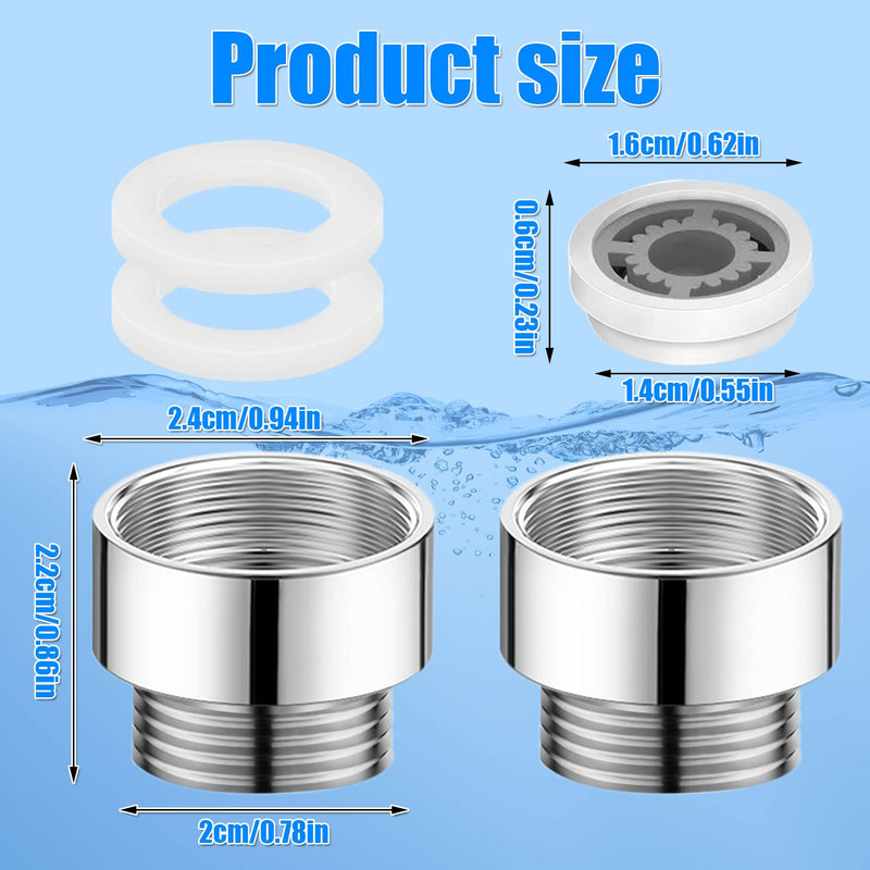 20Pcs Shower Flow Reducer Limiter- 1/2 Inch Shower Head Pressure Reducer Shower Flow Restrictor Insert Water Saver Adapter Water Flow Reducer For Shower Head Handheld Shower 1.2/1.5/1.8/2/2.2/2.5 GPM