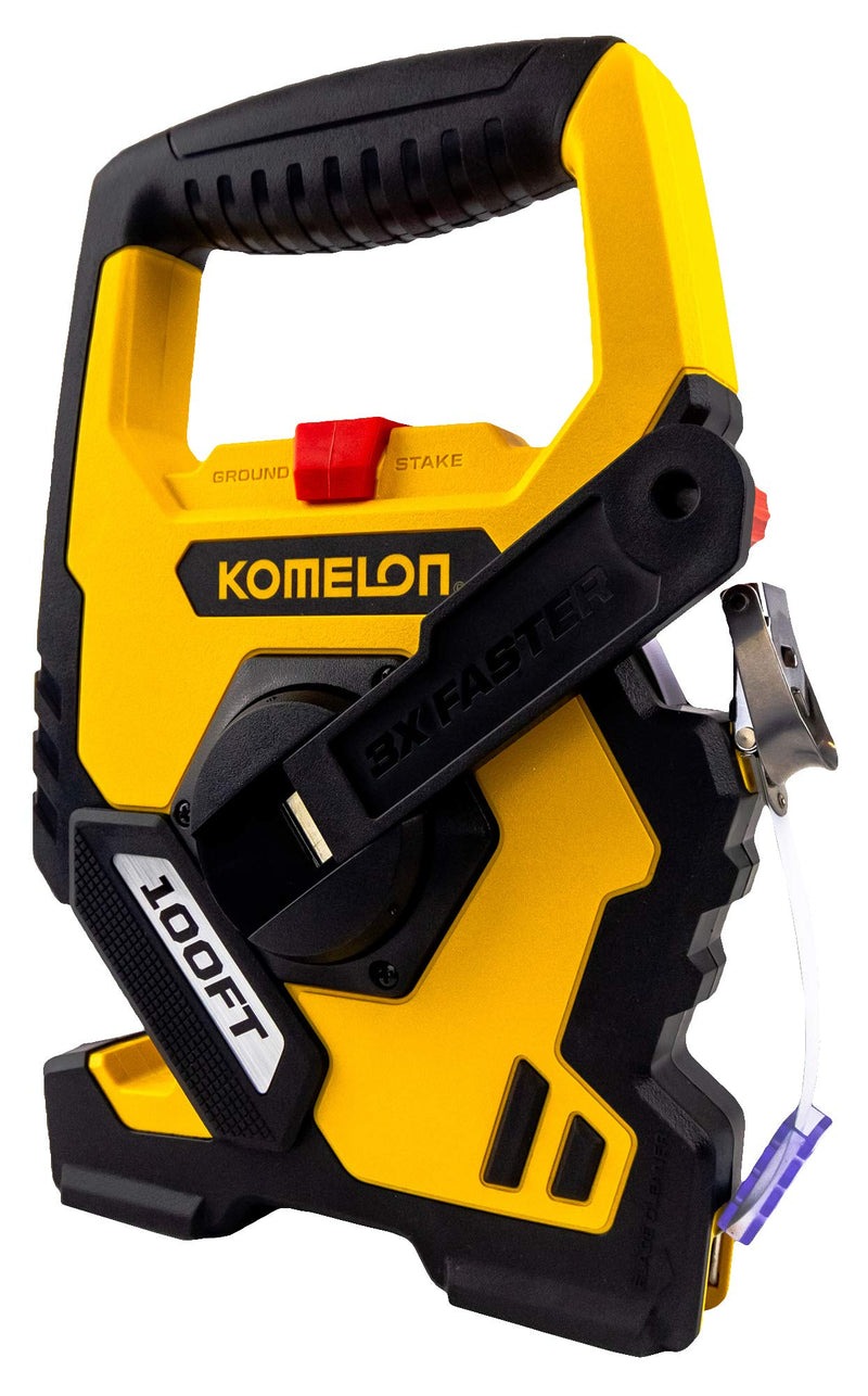 Komelon N9100 Open Reel Steel Tape Measure, 100-Feet, Yellow 30.5 m