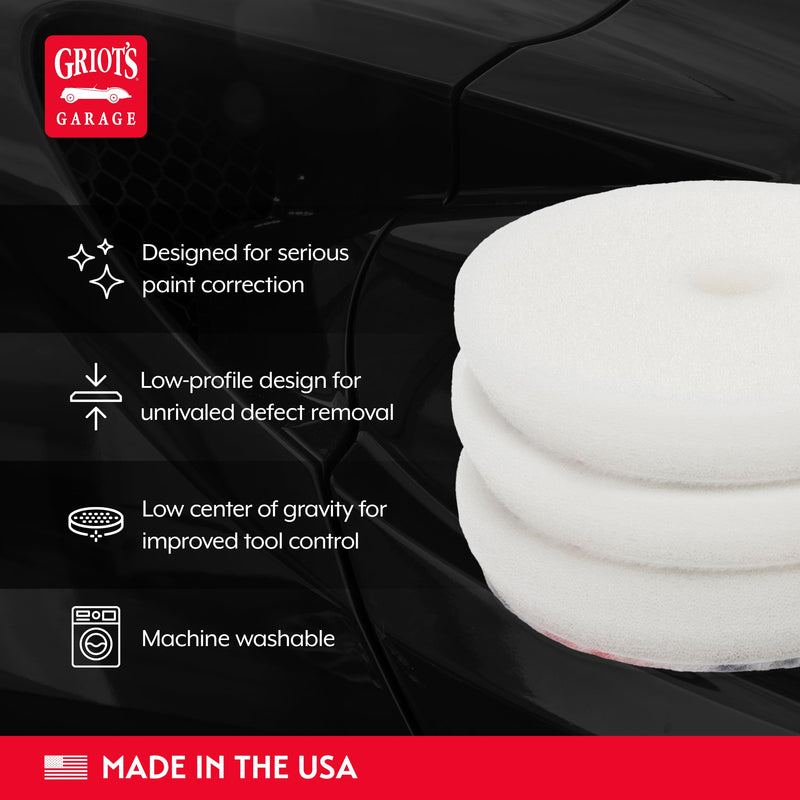 Griot's Garage BOSS 3" Fast Correcting Foam Pads for Car Polishing and Detailing, Buffing Pads for Moderate to Severe Scratch Removal, Set of 3 3 Inch Pads (Set of 3)
