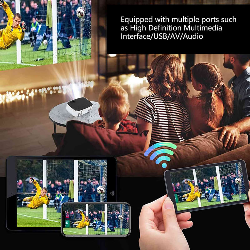 Mini Projector, 1080P Full HD Portable Movie Projector Vedio Projector Support Projection Compatible with HDMI, USB, AV, Audio(#2) #2