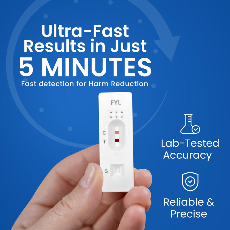Fentanyl Test Cassette - Urine Rapid Test Kit, Fentanyl Test Kit, 5 Minute Quick Fentanyl Drug Test Cassette at Home - CLIA Waived, 510k Cleared, 1 ng/mL Low-Level Cutoff - 25 Test Cassette in a Box