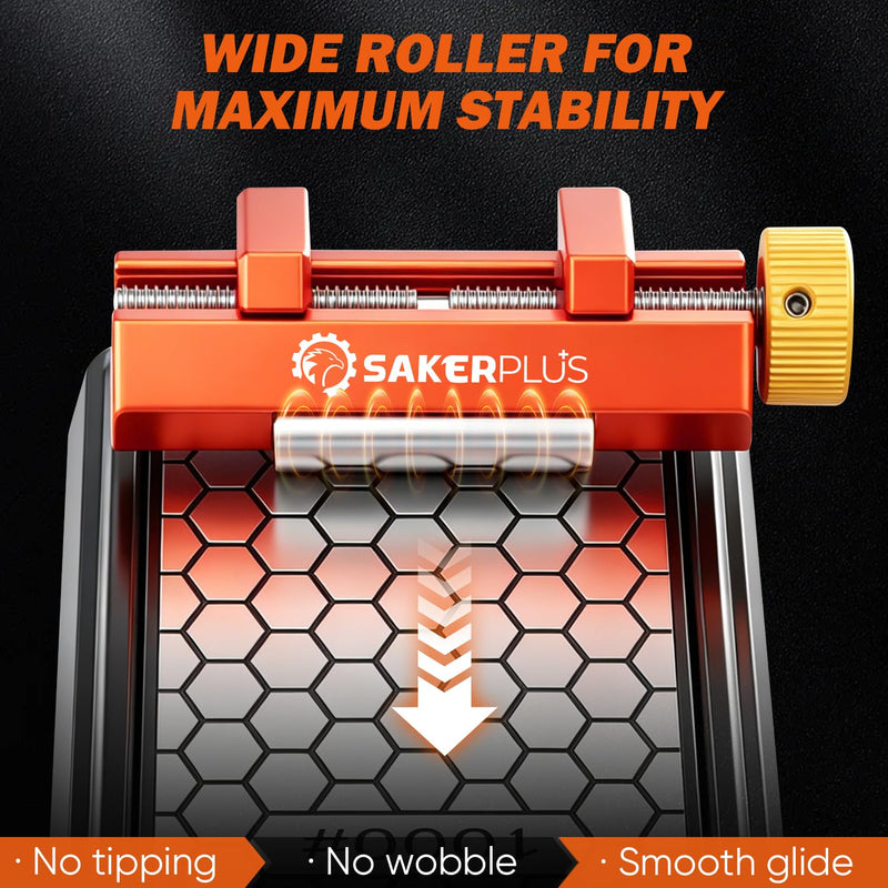 SakerPlus Honing Guide with Whetstone, Off-Center Sharpening Tool for Chisels and Planes, Width 0.2–2.55 Inches, Fine/Coarse Diamond Stone (Guide*1+Stone*1) Guide*1+Stone*1