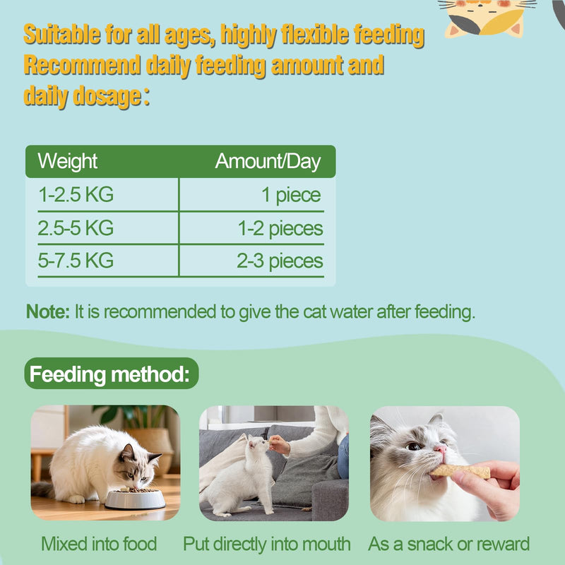 Freeze Dried Cat Chew Sticks, Natural Cat Dental Treats for Teeth Cleaning & Fresh Breath, PMR Raw Protein Formula with Probiotics, Chicken Grain-Free Cat Chews for Kitten Adult Cats, 50g