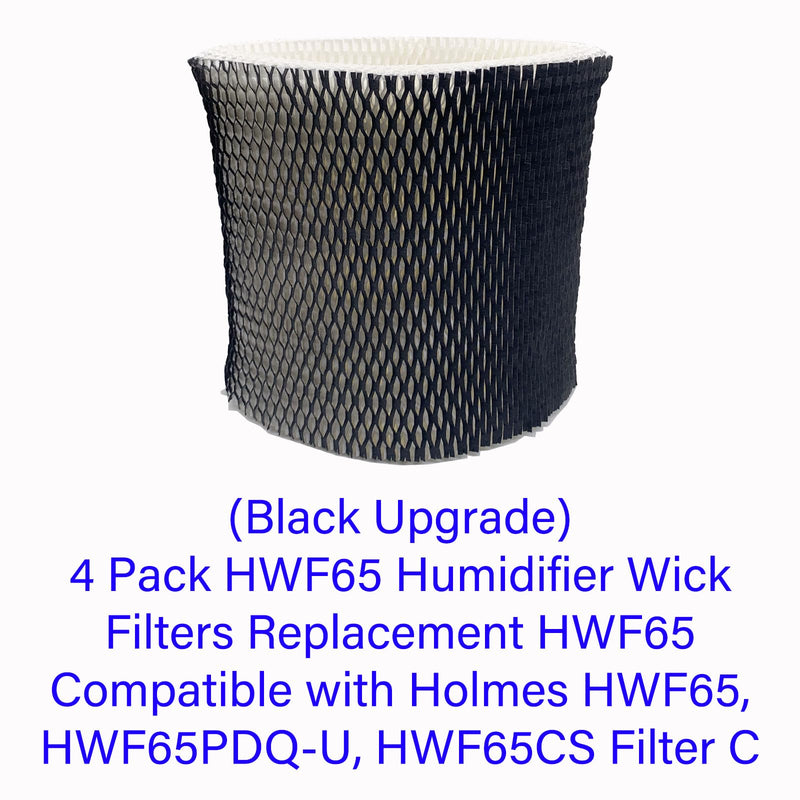 4 Pack HWF65 Humidifier Wick Filters Replacement HWF65 Compatible with Holmes HWF65, HWF65PDQ-U, # HWF65CS Filter C (Black Upgrade)