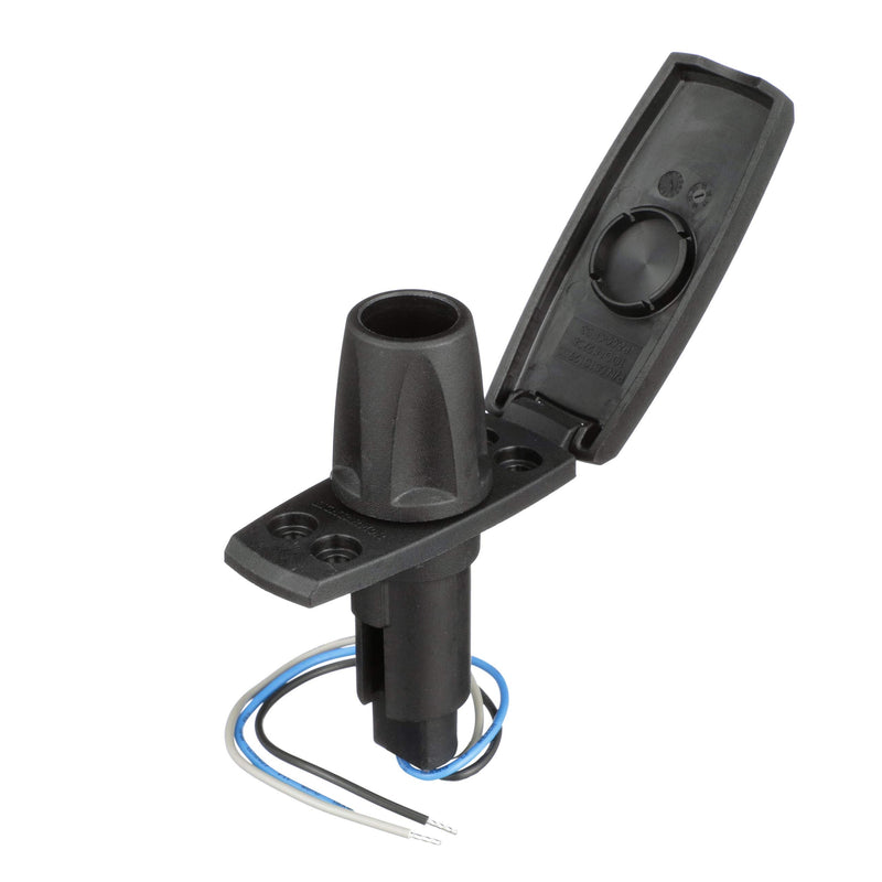 Attwood 910V3PB-7 Light Armor 3-Pin Light Rectangle Base - Black