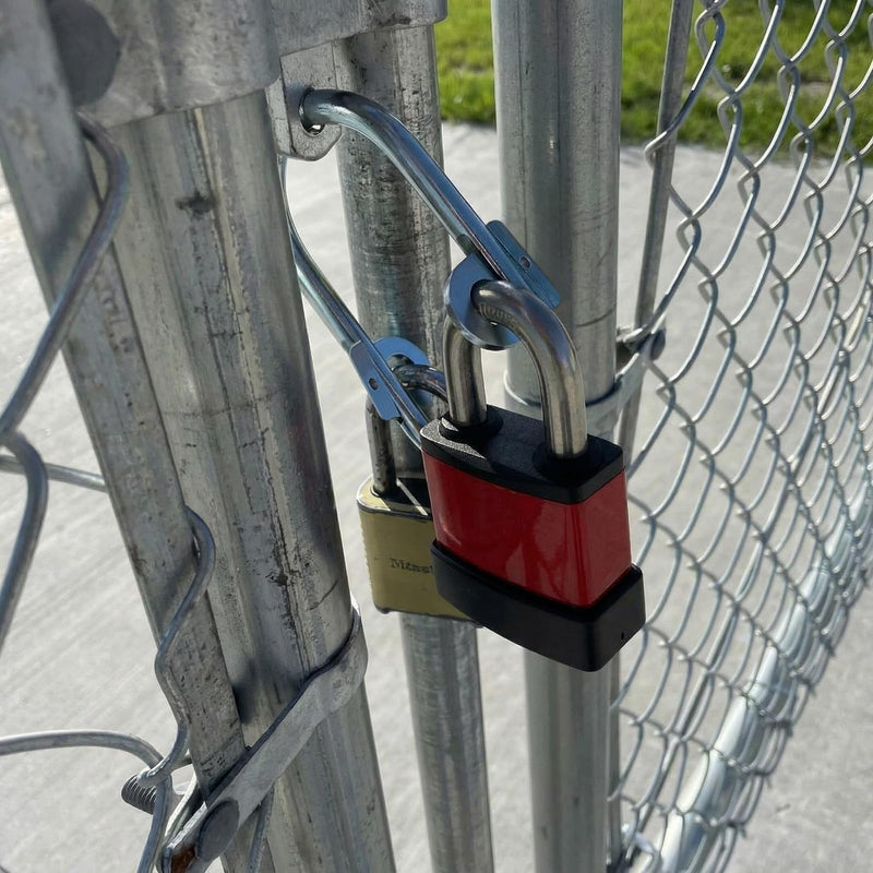 4 Sets 2 Lock Gate Padlock Lock System Include U Bolt and Links for School Districts Federal Government Utility Companies and More(Padlocks Not Included) 4
