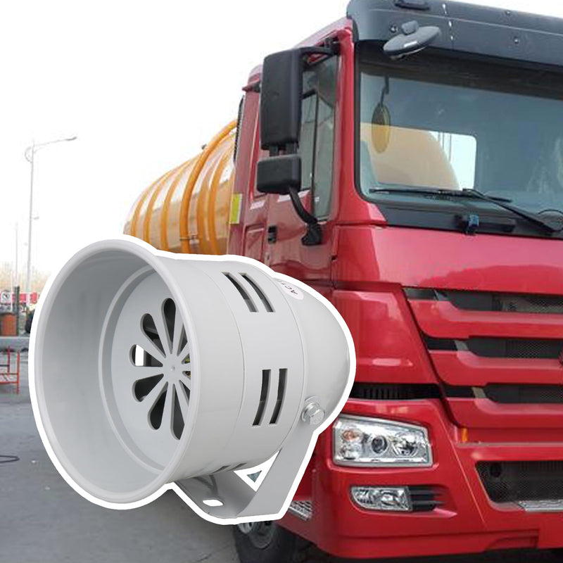 Mxfans AC110V MS-290 Grey Plastic Mini Motor Siren Sound Alarm Industrial Accessory