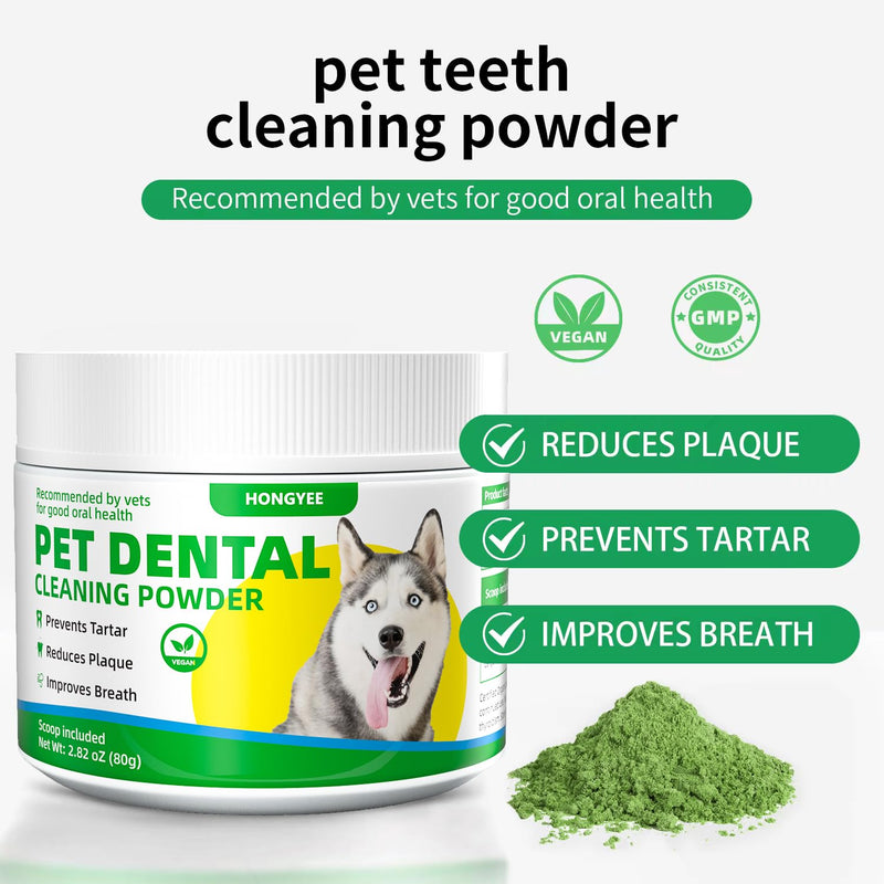 Dog Dental Care Powder Plaqueoff Powder for Pets, Teeth Cleaning Powder for Dogs & Cats Breath Freshener Powder for Bad Breath, Tartar Remover, Plaque Off, and for Rabbit - PawsPlanet Australia