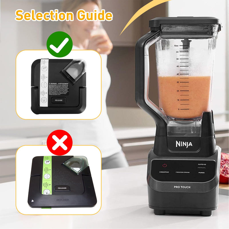 Blender Lid Replacement for Ninja Blender 72 OZ Pitcher,Top Lid for Ninja BL610 BN750 CO610B BN751 DB751A BN800 CT610 NEW Model Pitcher with Rim Extension Only Locking Lid